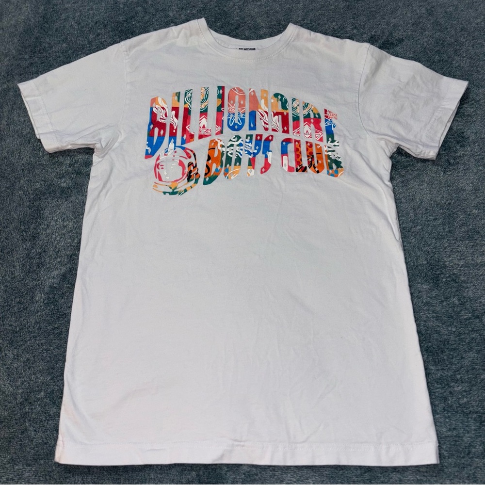 Billionaire Boys Club Arch Logo Tee White w Multicolored Logo Unisex Size Small